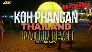 4k Full Moon Party Walking Tour Of Haad Rin Beach, Koh Phangan