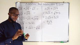 Addition and Subtraction of surds