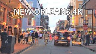 New Orleans 4K - Sunset Drive - Driving Downtown