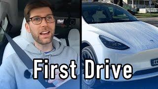 Driving our new Model Y for the first time