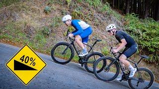 Sprinter vs Climber up NorCal's Steepest Climb