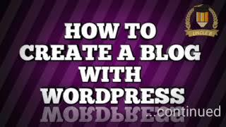 How to create a blog with wordpress (part B)