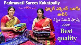 Pure Handloom Sarees in Best Quality || Padmavathi Sarees || Nagasree Diaries