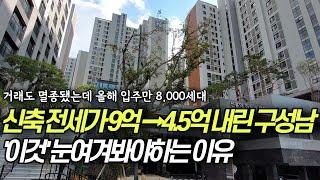 성남 구도심 대단지 신축 아파트도 요즘 같은 시기엔 무너지네요