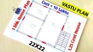 500 sqft -South facing house plan in tamil, 1 BHK-500 sqft house plan , low budget house design 11 L