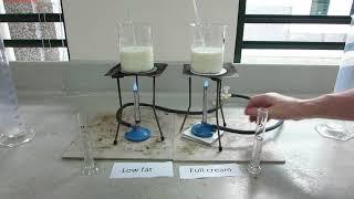 Precipitating casein from milk  part 1  MVI 0186