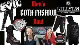 MEN'S GOTH FASHION HAUL 2019 | Featuring Heavy Metal Hubby!