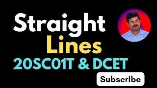 Straight Lines: Essential Guide for Diploma Level Students (20SC01T, DCET Exams)