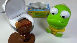 [Slime asmr]Pororo Potty Training Slime ASMR 크롱 배변훈련 슬라임 만들기