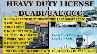 HEAVY DUTY LICENSE IN DUBAI/GCC. "GET JOB IN EUROPE WITH UAE HDL." Payment Plan Shared. Full Details