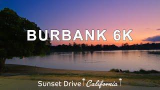 Driving from Downtown Burbank to Van Nuys at Sunset time