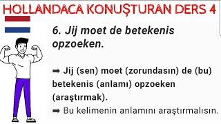 HOLLANDACA KONUŞTURAN DERS 4,Opzoeken Aramak fiili, (nederlands,dutch,flemenkçe)