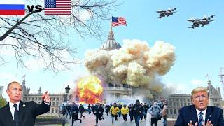 30 seconds ago! The US presidential palace in Washington was bombarded by 3 Russian Yak-141 jets!