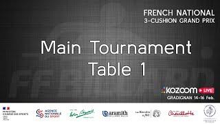 3-CUSHION French Grand Prix - Main Tournament - Table 1