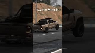 Sandy Brown Ram TRX LAUNCH WHEELIE! #trx #ram #srt #srt8 #trackhawk #dodge #1000hp #hellcat #fastcar