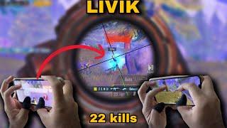 جبت 22 قتله في لفيك  Omg 22 kills in livik   iPhone xs 5 finger handcam PUBG MOBILE