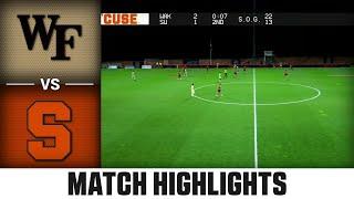 Wake Forest vs. Syracuse Match Highlights | 2024 ACC Men's Soccer