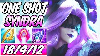 S+ ONE-SHOT FULL AP SYNDRA MID DARK HARVEST SEASON 12 GUIDE | Best Build & Runes | League of Legends