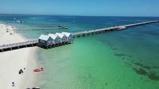 [4K Drone Video] Busselton Jetty in Western Australia, sea train!!