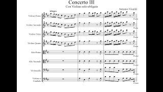 Antonio Vivaldi - Concerto in G major RV 310 (Sheet Music Score)