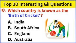 Top 30 Sports Gk Question and Answer | Sports Gk Questions and Answers | Sports GK Quiz in English