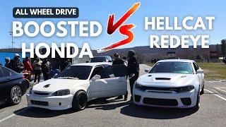 Hellcat VS All Wheel Drive Big Turbo Honda **DRAMA**