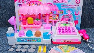 Satisfying with Unboxing Cute Pink Ice Cream Store Cash Register , Kitchen Cooking Set | ASMR Review