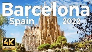 Barcelona 2022, Spain Walking Tour (4k Ultra HD 60fps) - With Captions