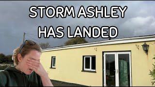 Caught in Storm Ashley while renovating my old, wobbly Irish cottage. Did the roof stay on? Ep. 84