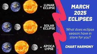 ECLIPSES   How will the March 2025 eclipses impact YOU?  Chart Harmony with Bonnie Gillespie