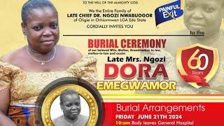 2.THE BURIAL CEREMONY OF LATE MRS NGOZI DORA EMEGWAMOR