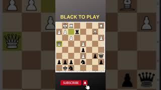Daily chess puzzle Black to play  #chess #challenge #learnchess #improve #shorts
