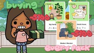 I bought EVERY PACK in Toca World! *$100+ DOLLARS*  | WITH VOICE | Toca Life World