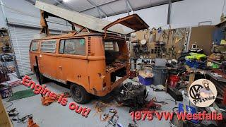 1975 VW Westfalia Bus | Removing the engine!