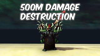 500M Damage - 11.0.7 Destruction Warlock PvP - WoW The War Within