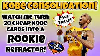 *KOBE CONSOLIDATION* PART THREE!  Watch Me Turn 20 Cheap Kobe Bryant Cards Into A Rookie Refractor!