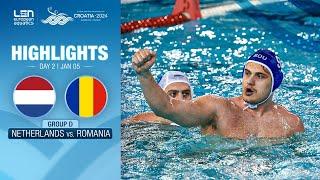 The Netherlands vs. Romania Highlights | Group D | European Water Polo Championships 2024