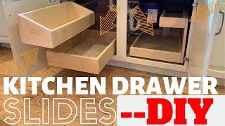 DIY Kitchen Drawers + Slides!