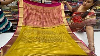 Bangalore Pure Mysore silk sarees||Single saree courier available