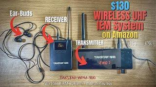 CHEAP Wireless UHF IN EAR MONITOR System - Takstar WPM 300 Review/Demo