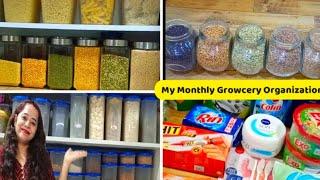 My Monthly Grocery organization | How i Organize My Grocery in the pantry Unit