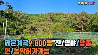 [전속]퇴촌/남종면 9.800평 맑은계곡 접한 /임야/전/농막허가가능한 토지급매물/양평토지매매/퇴촌토지/양평토지/양평토지급매/양평부동산/   [매물번호 : 25790