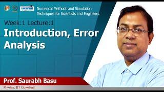 Lec 1: Error analysis & estimates, significant digits, convergence