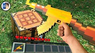 Minecraft in Real Life POV MOVIE - Realistic Crafting Real Texture Pack