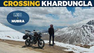 Leh to Nubra Valley via Khardung La Pass on Suzuki V-Strom