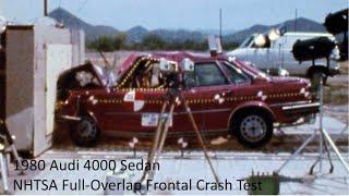 1980-1986 Audi 4000 Sedan (Typ 81) NHTSA Full-Overlap Frontal Crash Test