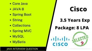 Cisco| Technical Round | Java | Spring Boot