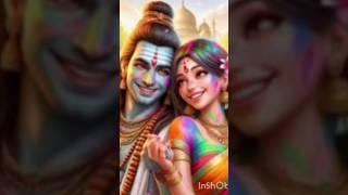 Shiv Parvati playing holi  #holi2025​ #holi​ #love​ #mahadev​ #bholenath​#shiv​#shorts​#viralshort