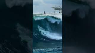 Heart-Stopping Ocean Drama! Ship Narrowly Escapes Massive Wave! #MassiveWave #scaryocean #ship