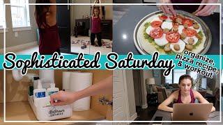 DAY IN THE LIFE GETTING THINGS DONE // Lets Make Homemade Pizza + Easy 15 Min Home Workout